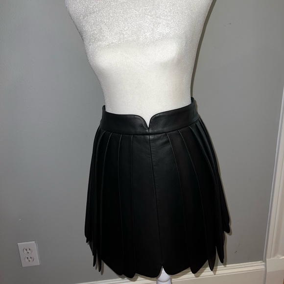 Brandi Maxwell Leather Black Skirt - Picture 1 of 2